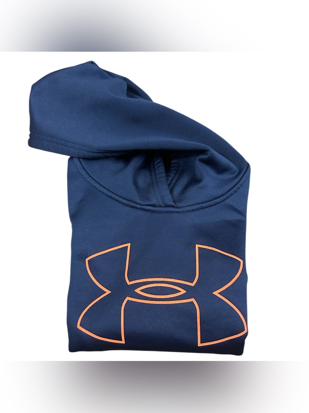 Under Armour ColdGear Fleece Lined Hoodie Youth Size 6 Navy Blue Pullover